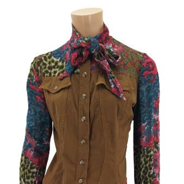 Christian Lacroix set shirt + skirt/ lacroix bazar coord collectible rare piece/ vintage designer set