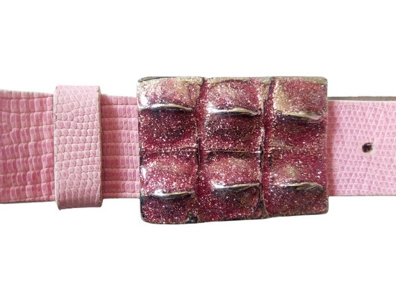 CAVALLI y2k pink leather belt/ ROBERTO CAVALLI fr… - image 2