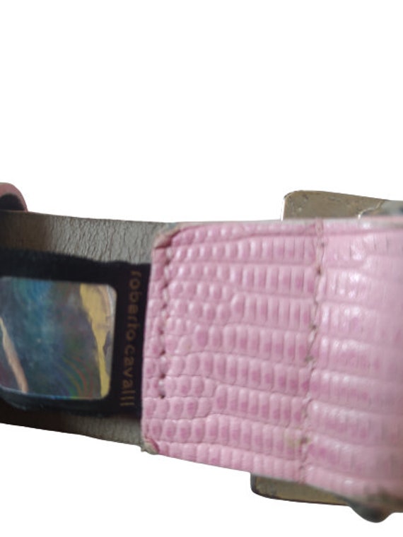 CAVALLI y2k pink leather belt/ ROBERTO CAVALLI fr… - image 3