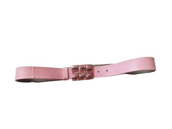 CAVALLI y2k pink leather belt/ ROBERTO CAVALLI fr… - image 7