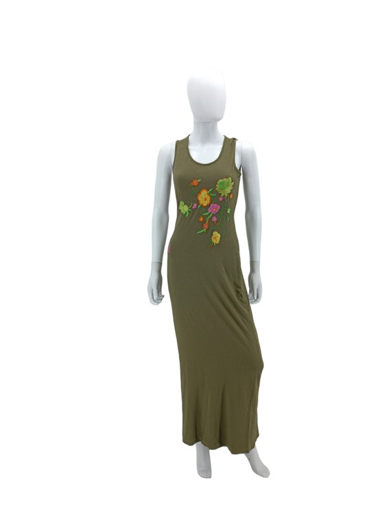 Kenzo jungle maxi dress with embroidered flowers a