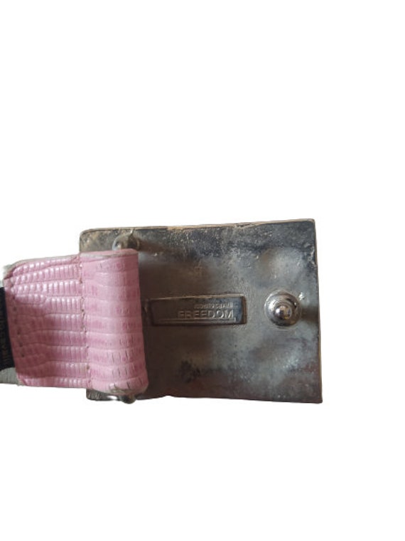 CAVALLI y2k pink leather belt/ ROBERTO CAVALLI fr… - image 4