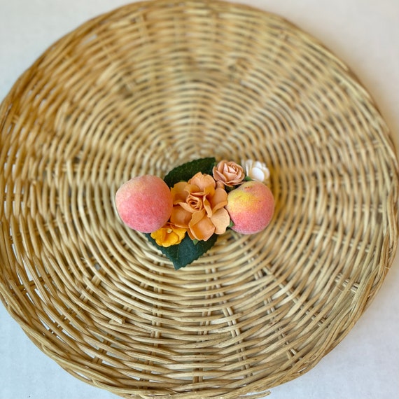 Peach hair clip Etsy