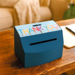 Customizable Tip Box with Keys: Modern Charity Collection - Donation - ballout - money box