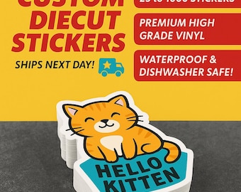 Custom Die Cut Vinyl Stickers – Personalized Logo Stickers