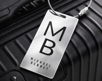 Personalized Stainless Steel Luggage Tag – Custom Engraved backpack Travel ID