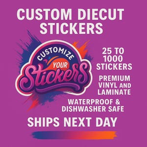 Custom Die Cut Vinyl Stickers, Logo Stickers, Waterproof