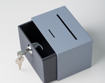 Customizable Plastic Tips Box with Lock: Suggestion & Charity Collection