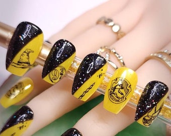 House Sorting Magic Wizard Custom Press On Nails