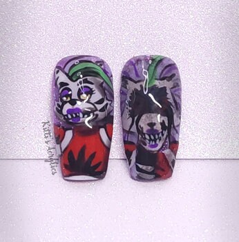 Pizza Party Roxy Wolf Inspired FNAF Custom Press on Nails - Etsy