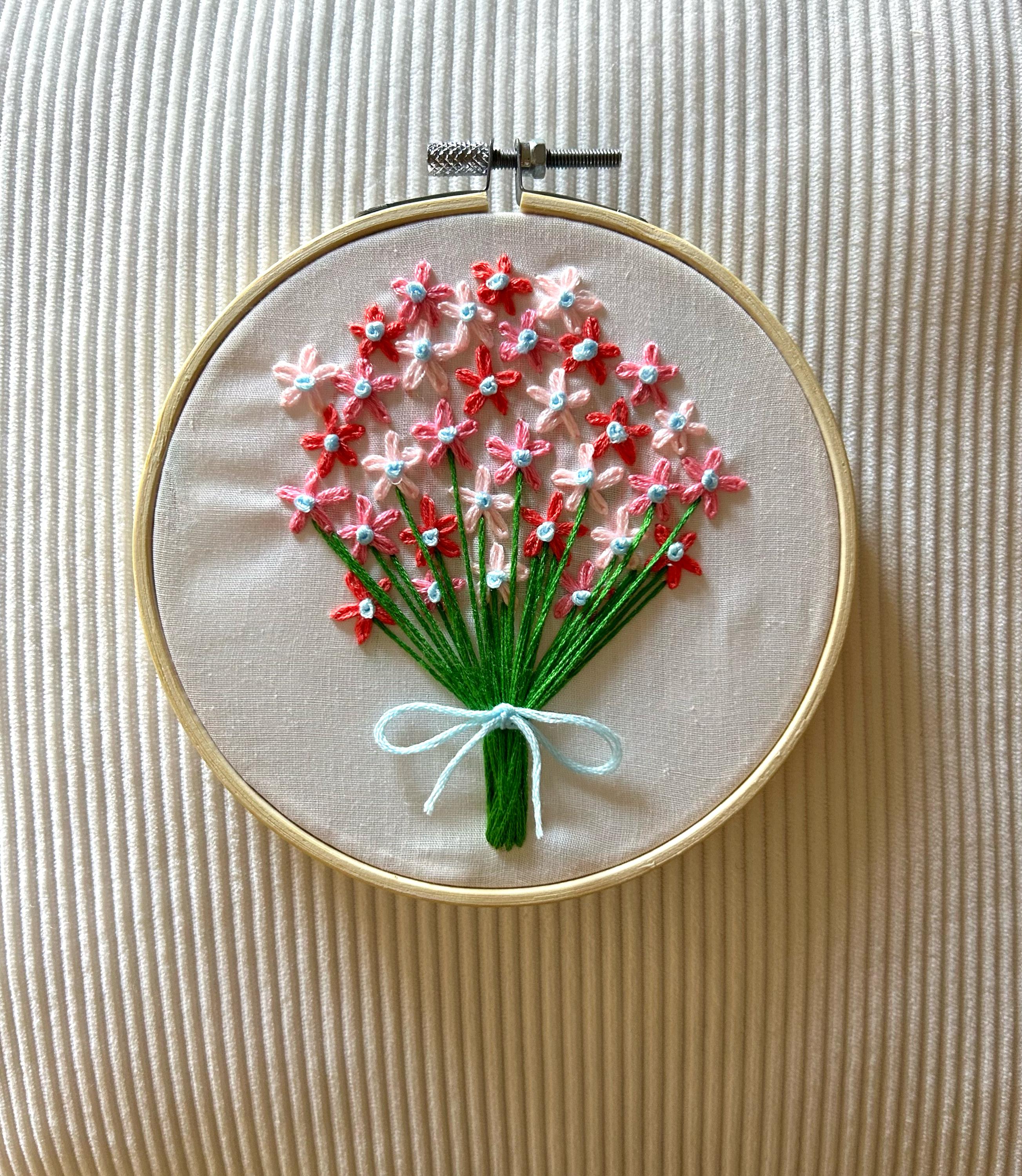 Embroidery Hoop - Flower Bouquet - Etsy