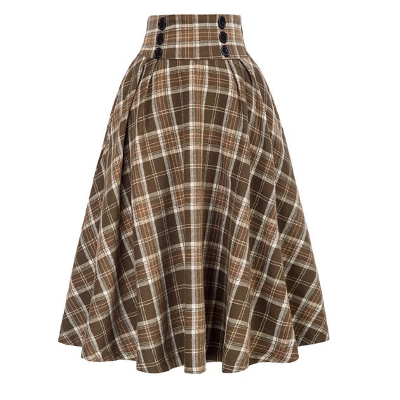 SKIRT CELINA Vintage Retro Epoque 1940s Skirt Style A Line | Etsy