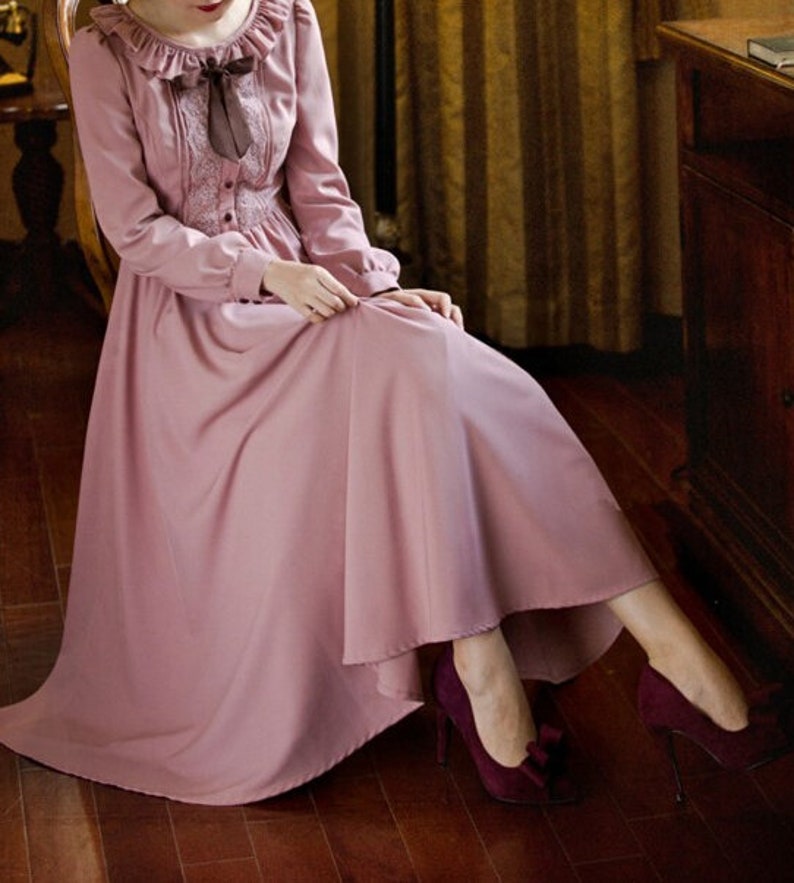 DRESS MARJORIE Victorian French Cottagecore Retro Romantic Etsy