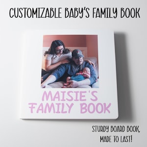 Livro de família | PERSONALIZÁVEL | Livro para bebês | Livro para crianças pequenas | Livro cartonado