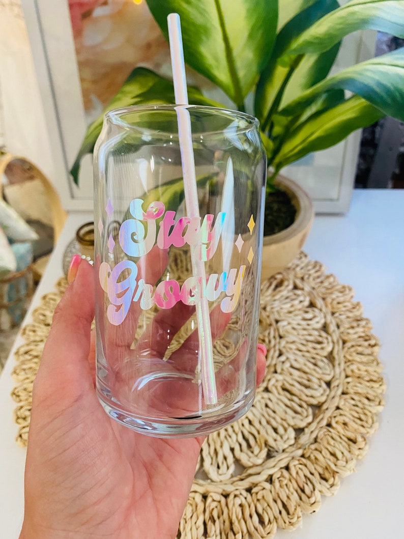 Beer Can Glass Beer Can Custom Glass Clear Glass Can Etsy