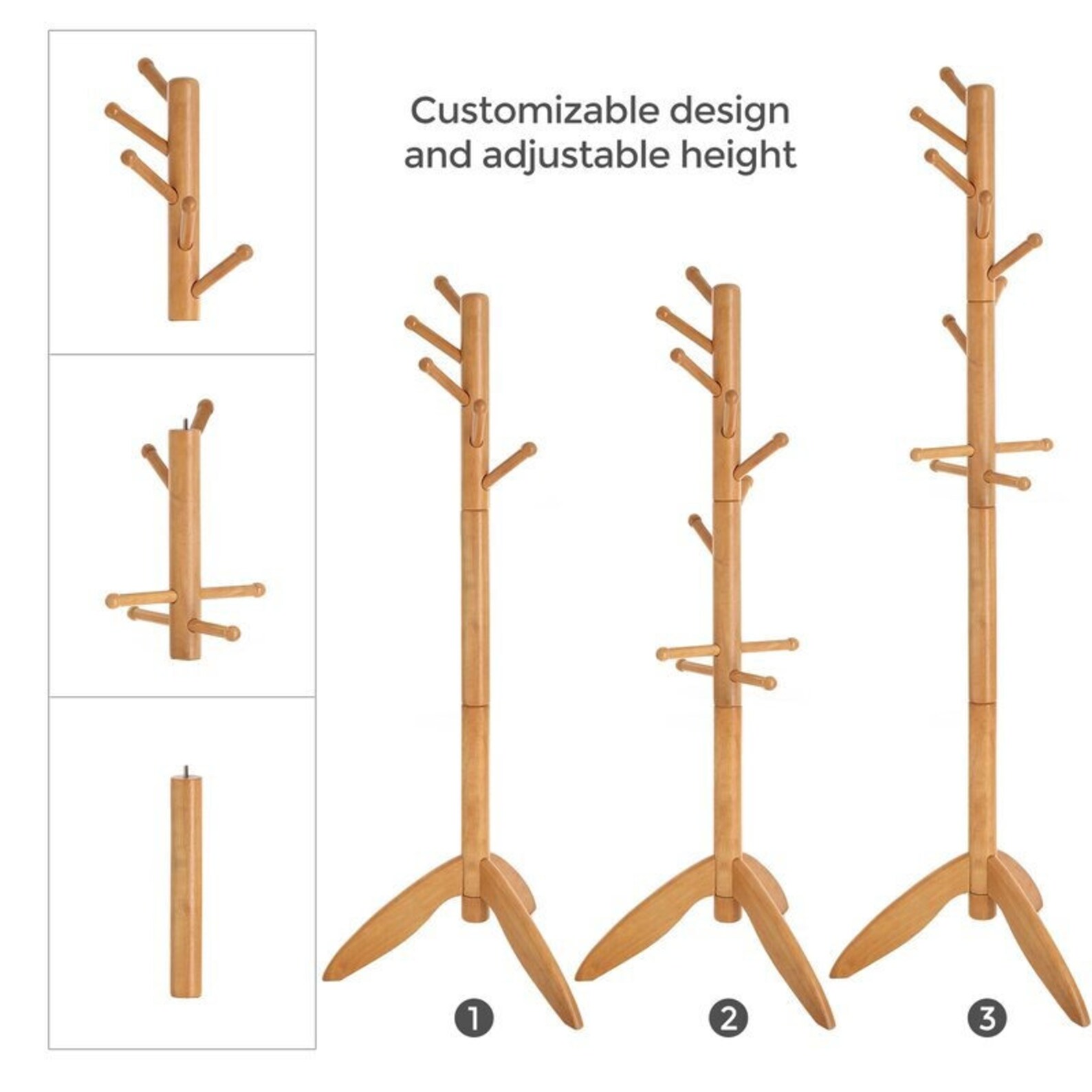 Coat Rack Freestanding Coat Rack Adjustable Rack Give You Etsy