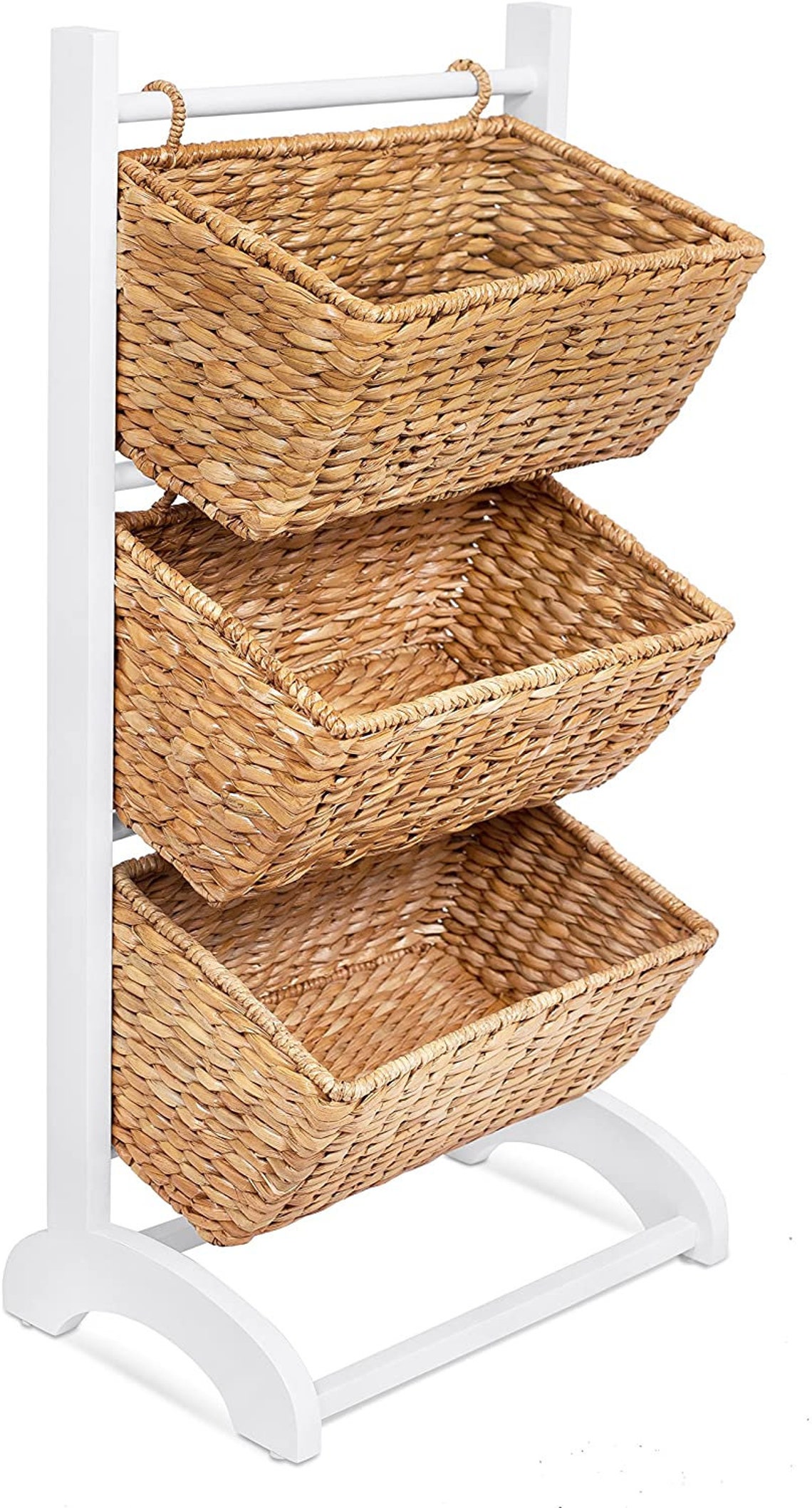 3 Tier Abaca Storage Cubby 3 Baskets Made of Durable Seagrass Etsy