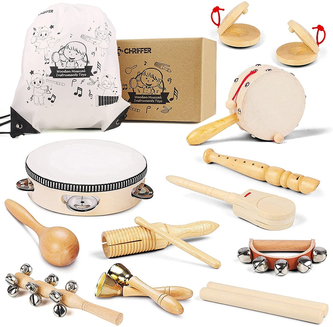 Wooden Musical Instruments Toys for Toddlers and Kids Etsy