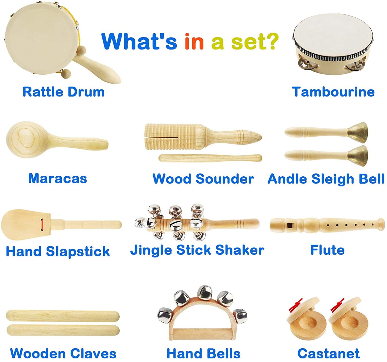 Wooden Musical Instruments Toys for Toddlers and Kids Etsy