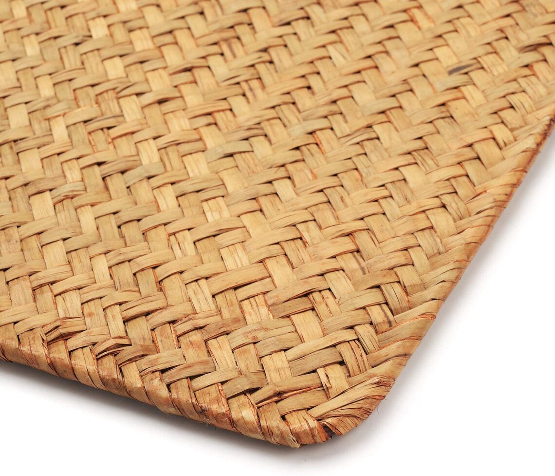 Pack of 6 Natural Seagrass Place Mats Woven Rectangular Etsy