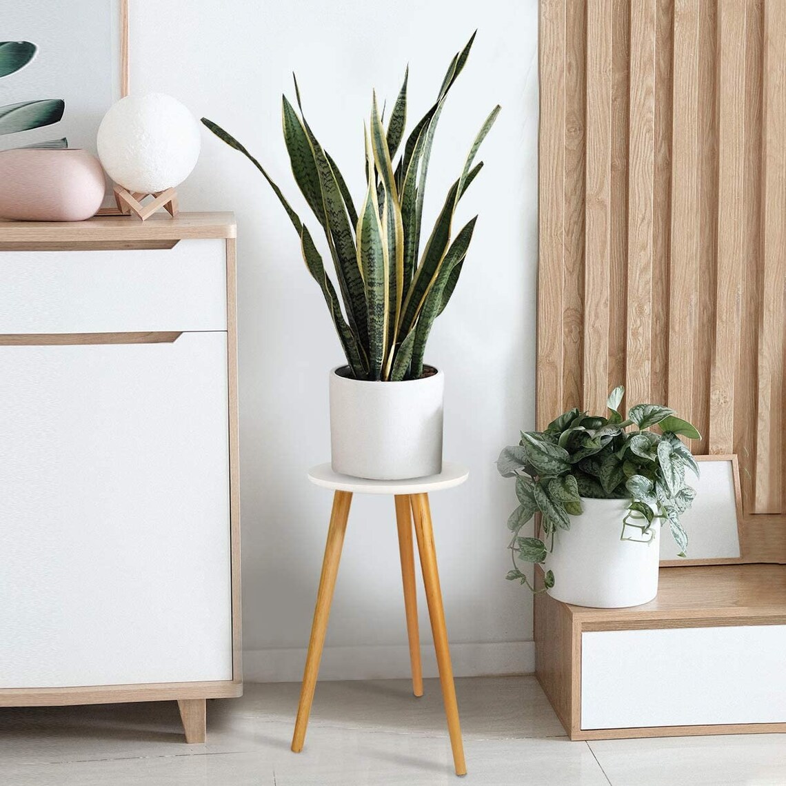 Tall Plant Stand Wood Mid Century Plant Stands for Indoor Etsy