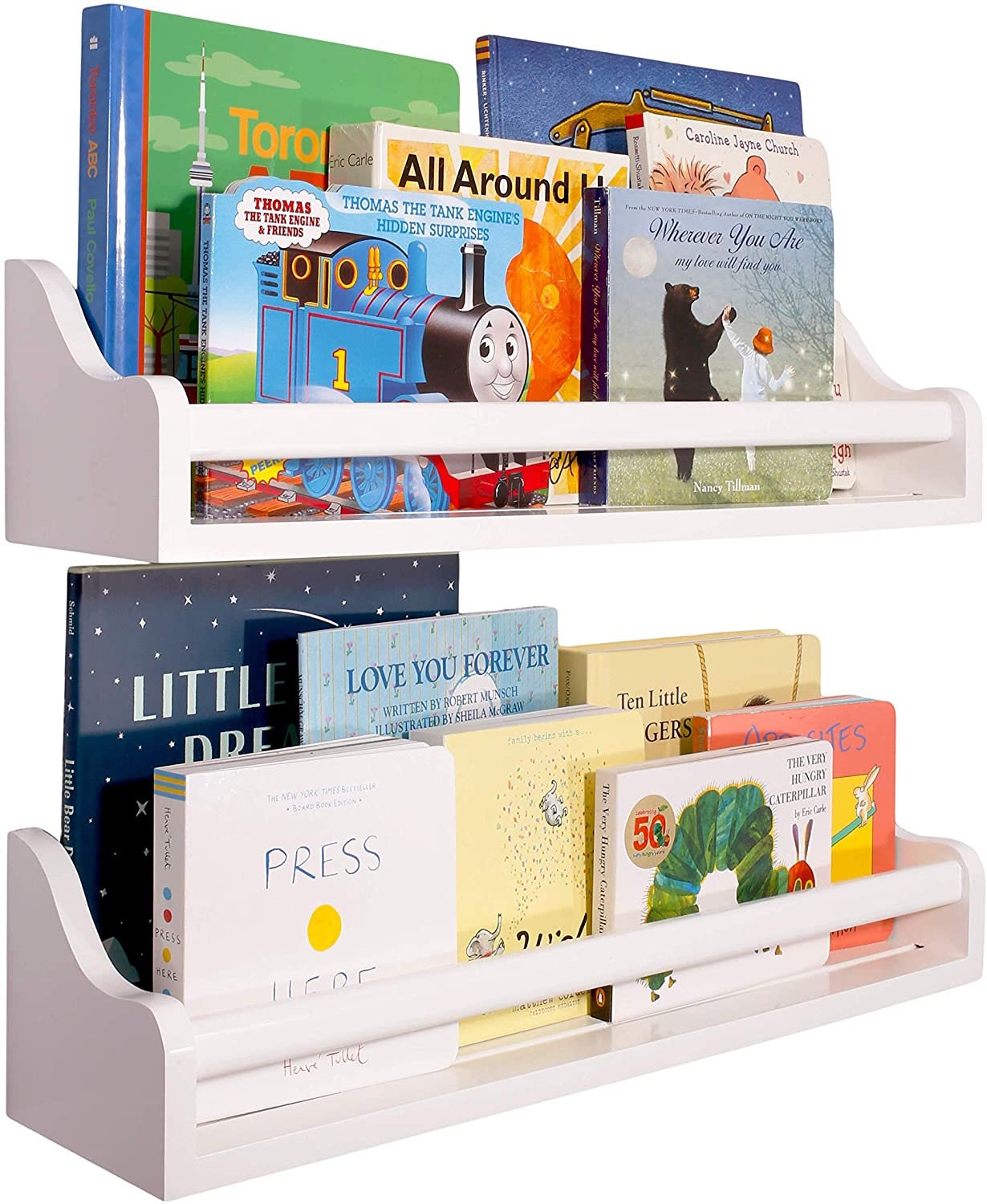 Set of 2 Kids Bookshelf Wall Mounted Childrens Nursery Etsy