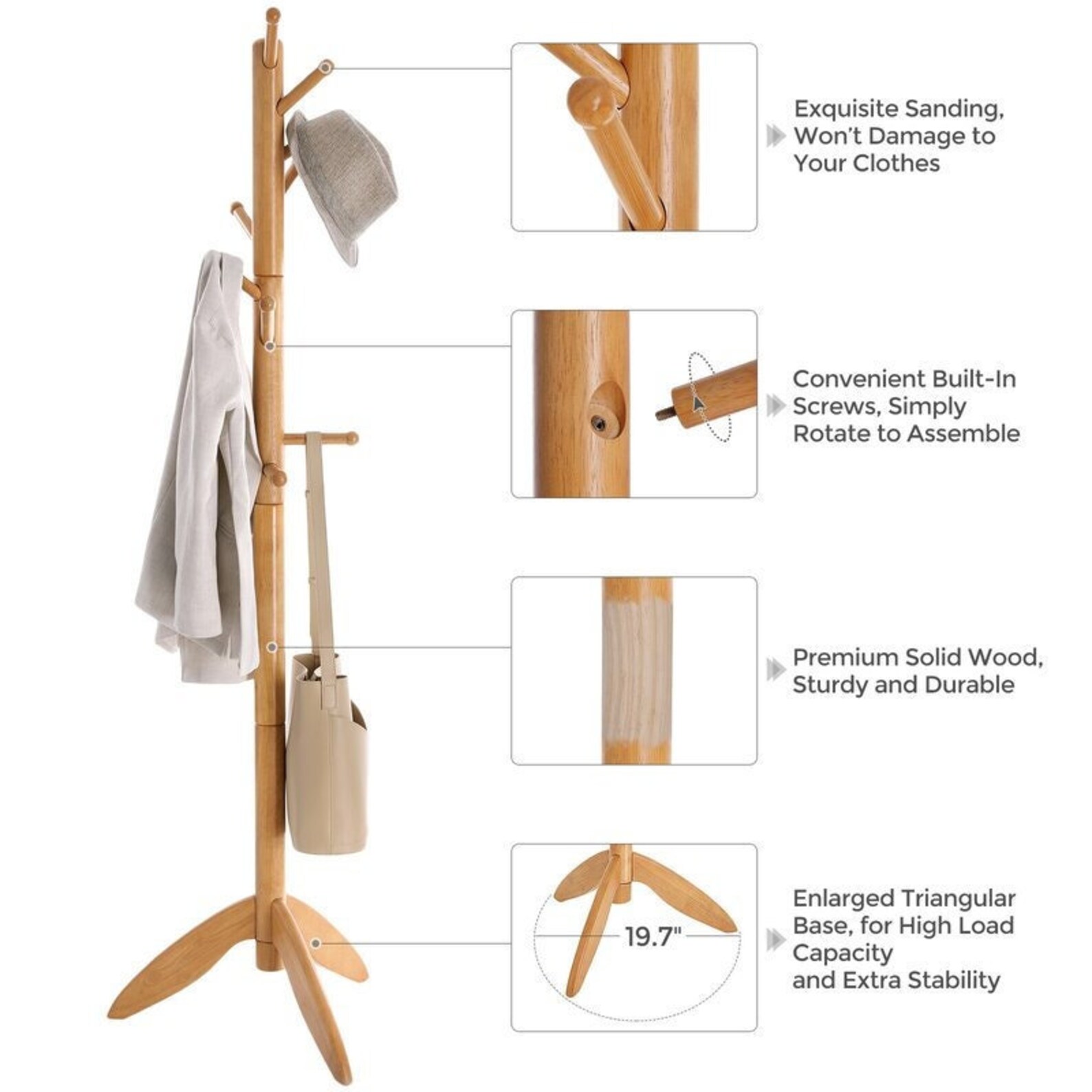 Coat Rack Freestanding Coat Rack Adjustable Rack Give You Etsy