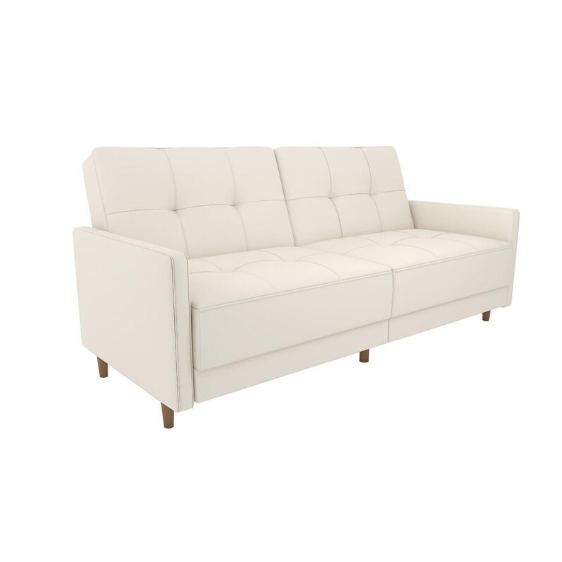 Benitez Twin 76 Wide Faux Leather Tufted Back Benitez Twin 76 Wide Faux Leather, Benitez Faux Leather Convertible Sofa