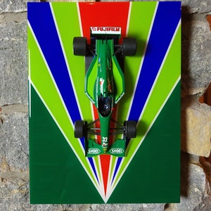 1/18 Jordan 191 F1 Michael Schumacher #32 Minichamps On A Hand Painted, Wall Hanging, Model Mount