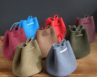 Handmade Small Leather Drawstring Pouch Bag, Leather Coin Pouch Bag, Leather Pouch Bag Leather Pouch Drawstring Bag Dice Pouch Jewelery Bag