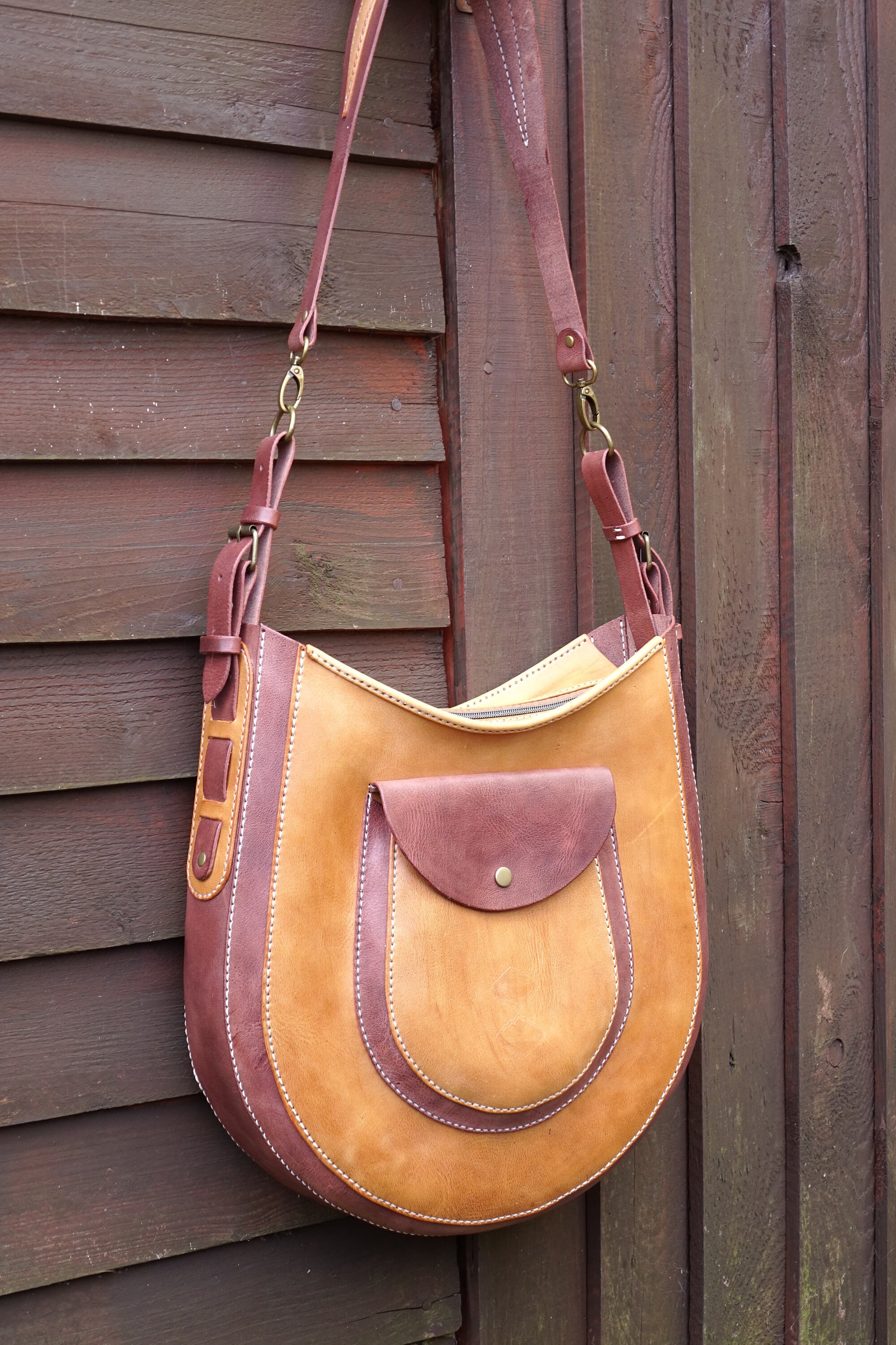 Handmade Leather Hobo Bag Minimalist Leather Tote Bag Casual Etsy