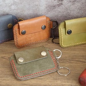 Cartera de cuero hecha a mano, cartera de cuero minimalista, cartera delgada para hombre, cartera para hombre, cartera de tarjeta, cartera de bolsillo delantero, titular de tarjeta de cuero