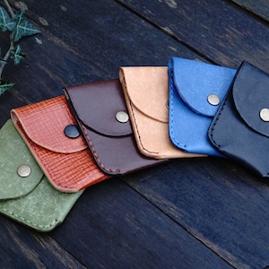 Handgefertigte Geldbörsen aus Leder, Münzbeutel aus Leder, Münzhalter aus Leder, Münzbeutel, kleine Geldbörse, personalisiert