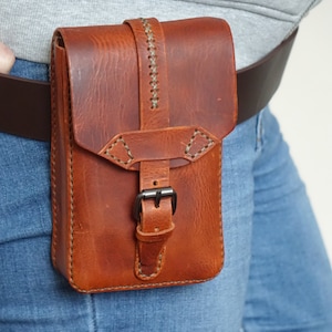 Leder-Hüfttasche, handgemachte Gürteltasche aus Vollmaserleder, Leder-Gürteltasche, Festival-Reise-Gürteltasche, Leder-Gürteltasche, Geschenk für Damen und Herren
