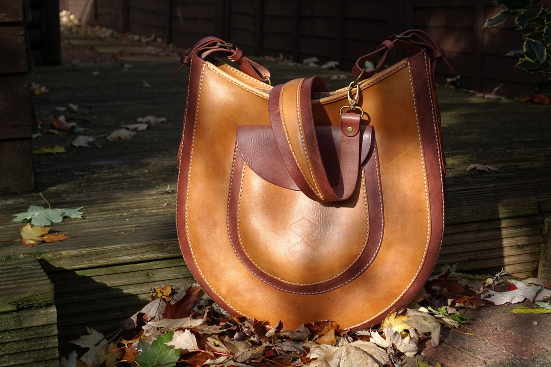 Handmade Leather Hobo Bag Minimalist Leather Tote Bag Casual Etsy