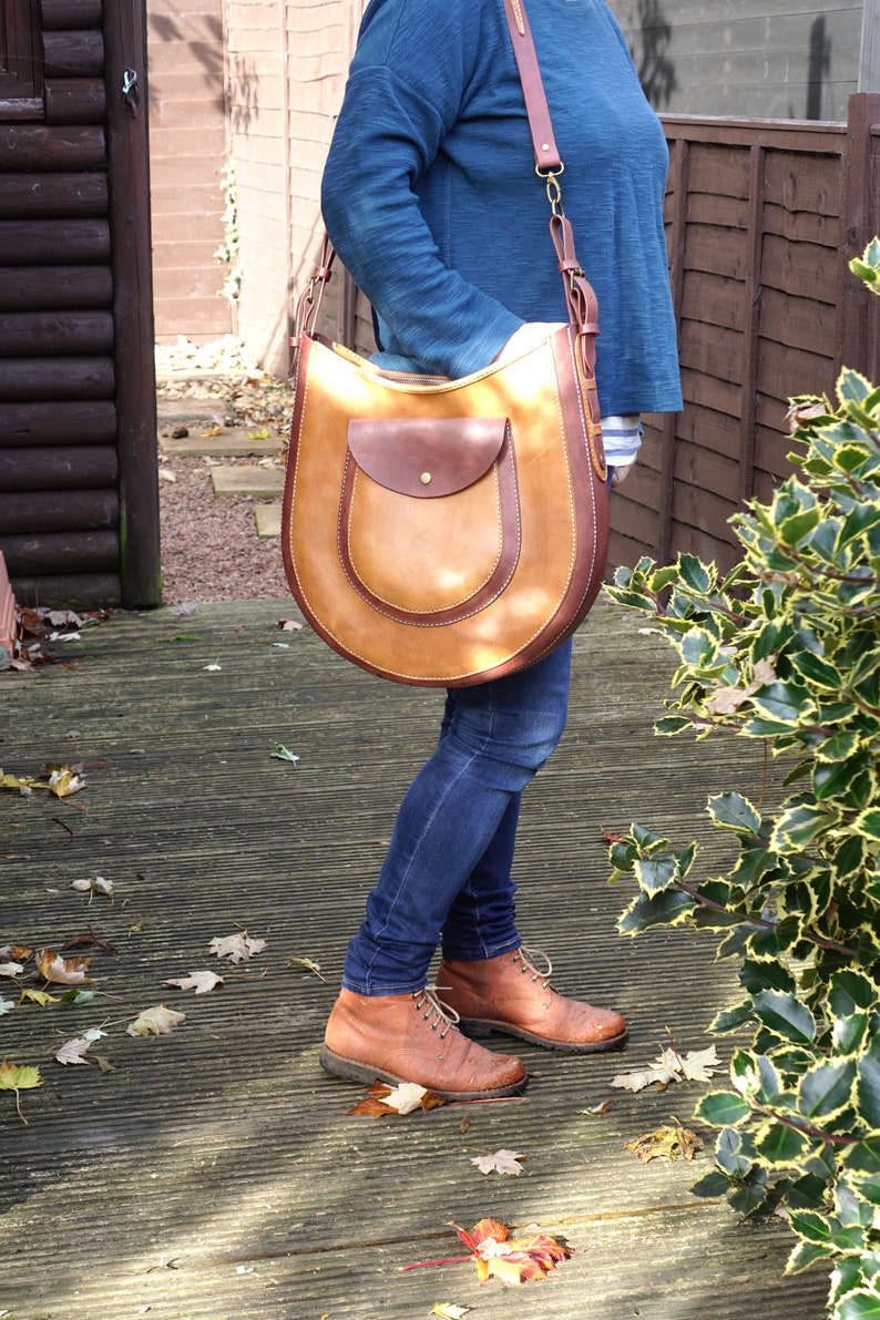 Handmade Leather Hobo Bag Minimalist Leather Tote Bag Casual Etsy