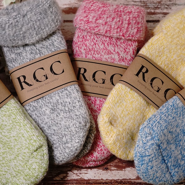 Heimsocken aus Wolle, Anti-Rutsch-Socken, Slipper-Socken für Männer und Frauen, Anti-Rutsch-Griffe, winterwarme Socken