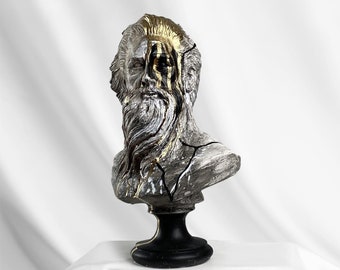 Escultura de estatua de Poseidón de gran tamaño, estatua griega, decoración del hogar, esculturas hechas a mano