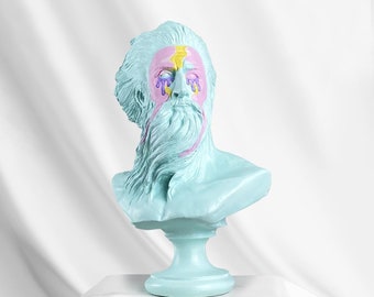 Escultura de estatua de Poseidón de gran tamaño, estatua griega, decoración del hogar, esculturas hechas a mano