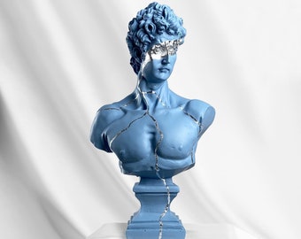 Large David Sculpture Statue, David  Bust Statue, Pop art sculpture, Modern Sculpture, Roman Statue, David Sculpture, Greek Bust Statue