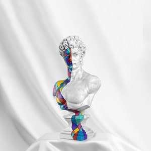Large David Sculpture Statue, Cubic Art, Pop Art Sculpture, Modern ...