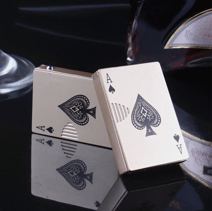 Creative Playing Cards Torch Lighter Portable Metal Turbo Etsy