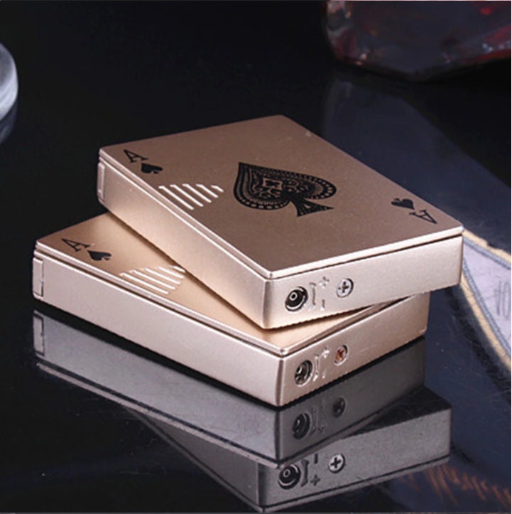 Creative Playing Cards Torch Lighter Portable Metal Turbo Etsy
