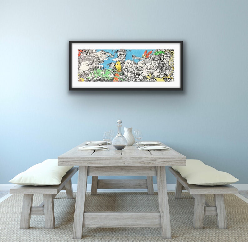 Long Narrow Wall Art/horizontal Printable Wall Art/ Imaginary Etsy