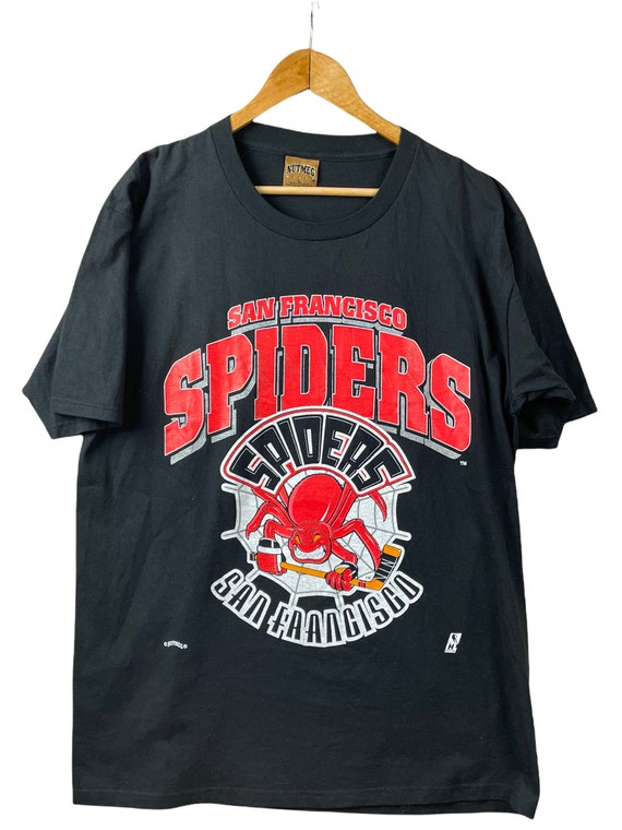 90s San Francisco Spiders NHL IHL Nutmeg Mills T shirt Black Etsy