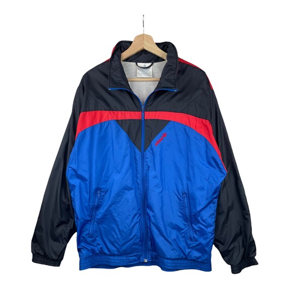 Veste de survetement Adidas Annees 90 Bleu Rouge L Etsy France