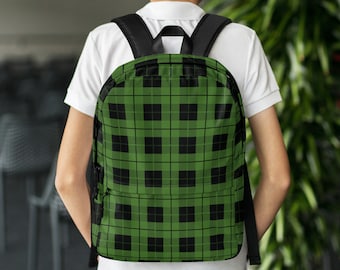 Green Tartan Backpack