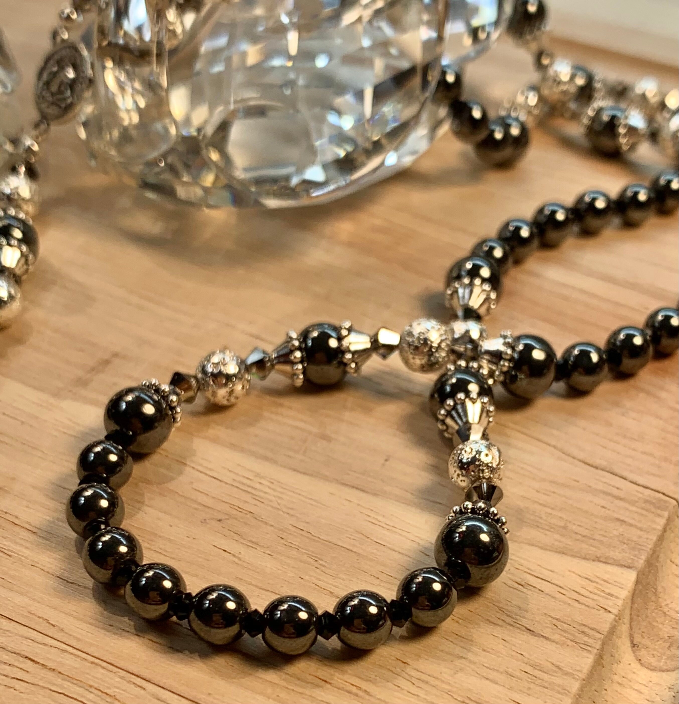 Plated Hematite Rosary Etsy