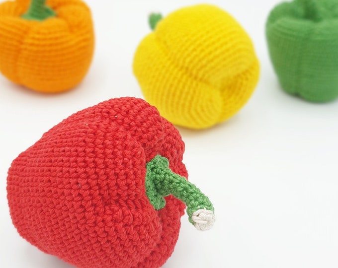 The Perfect Bell Peppers Crochet Pattern PDF | 4 Types of Amigurumi Bell Peppers