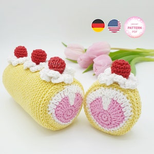 Valentine&#39;s Day Heart Swiss Roll Crochet Pattern (EN&DE) PDF File | Instant Download